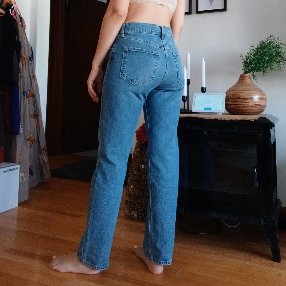 ⛔️Sold⛔️🆕️GAP Sky High Straight Leg Jeans with Washwell, Size 28/6 - Picture 12 of 16